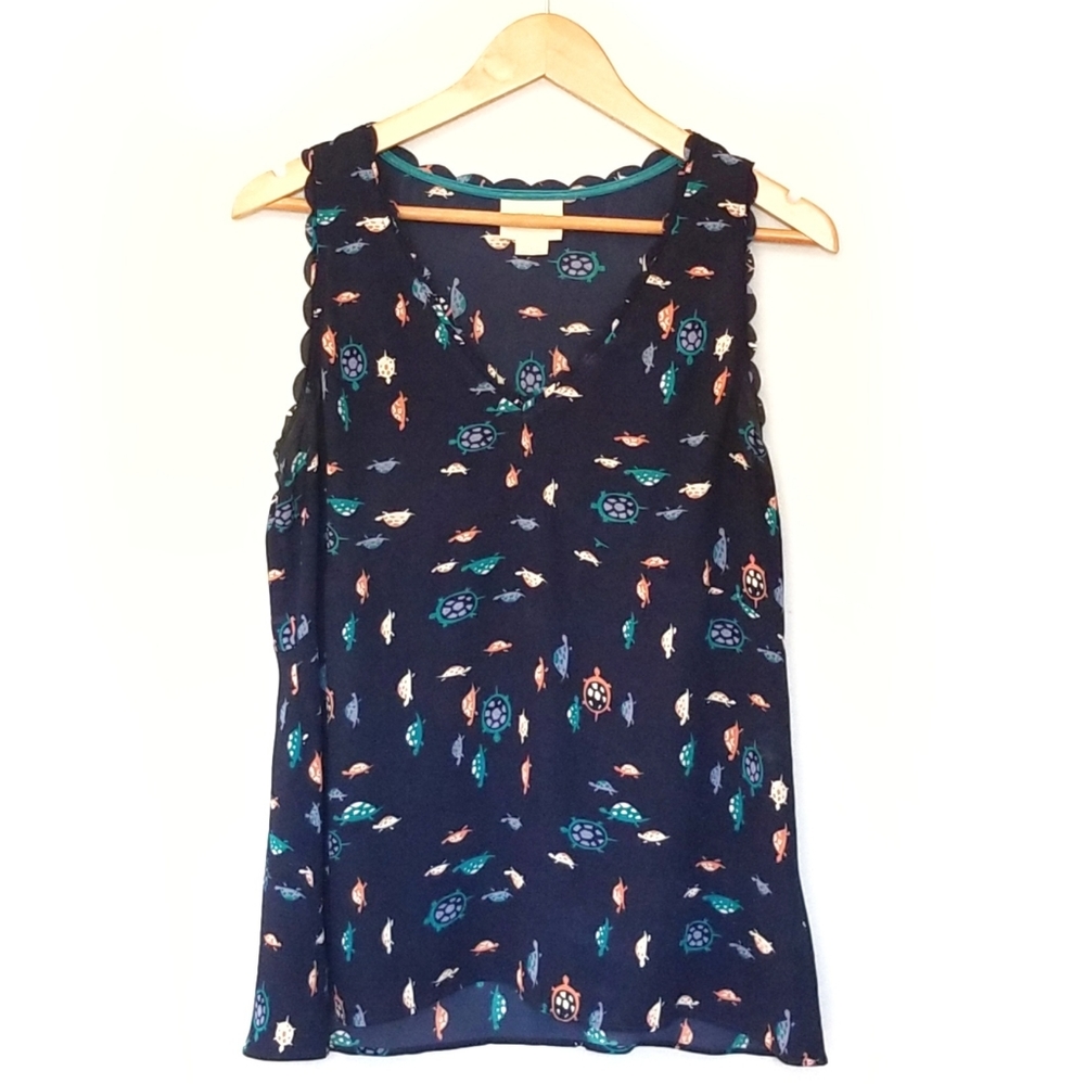 Anthro | Maeve | Scalloped Sea Turtle Top